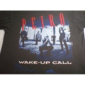 Vintage Petra 1993-1994 Wake-Up Call World Tour T-Shirt Size XL Single Stitch